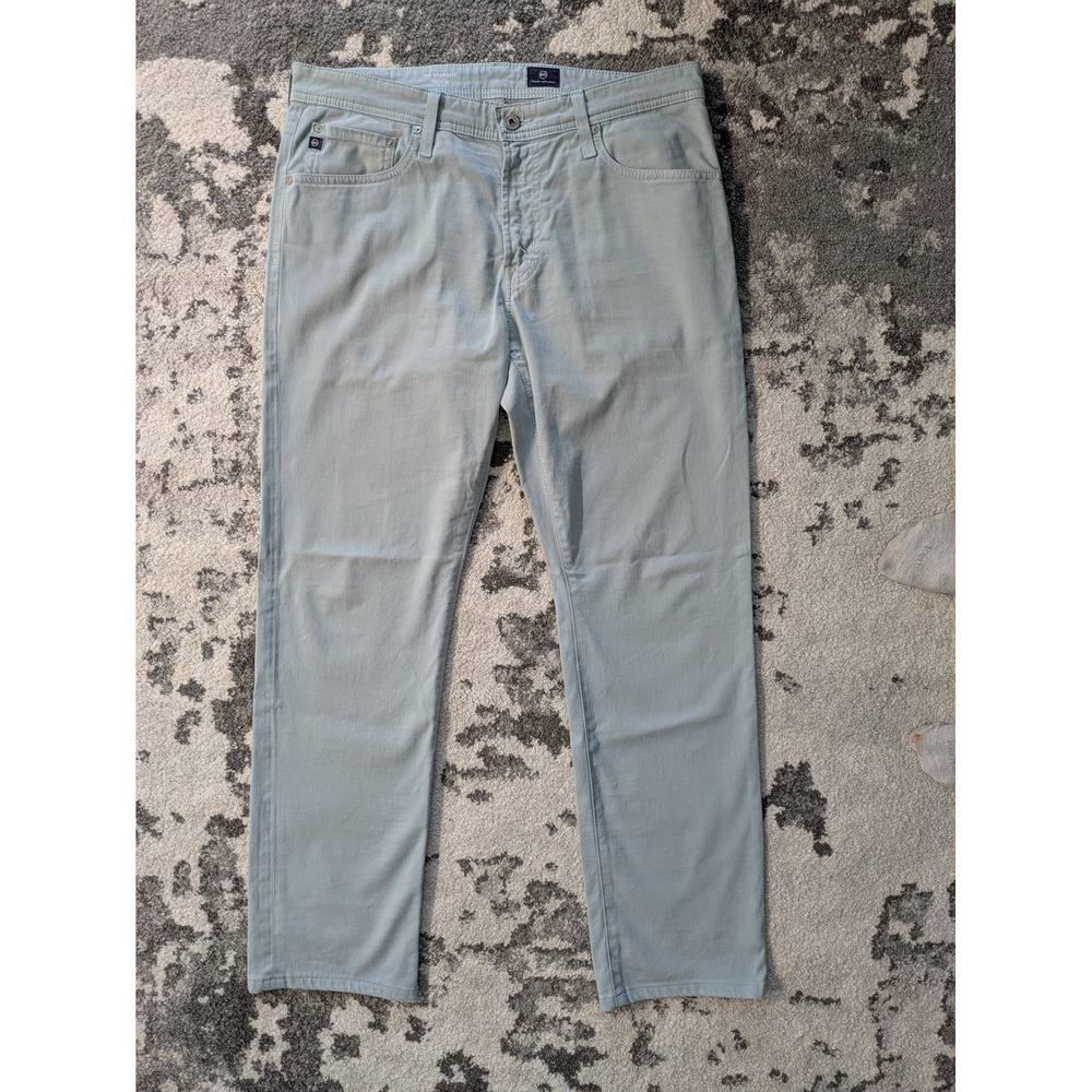 AG Adriano Goldschmied The Graduate Jeans Mens 34x34 Light Blue Cotton Blend - Picture 7 of 7